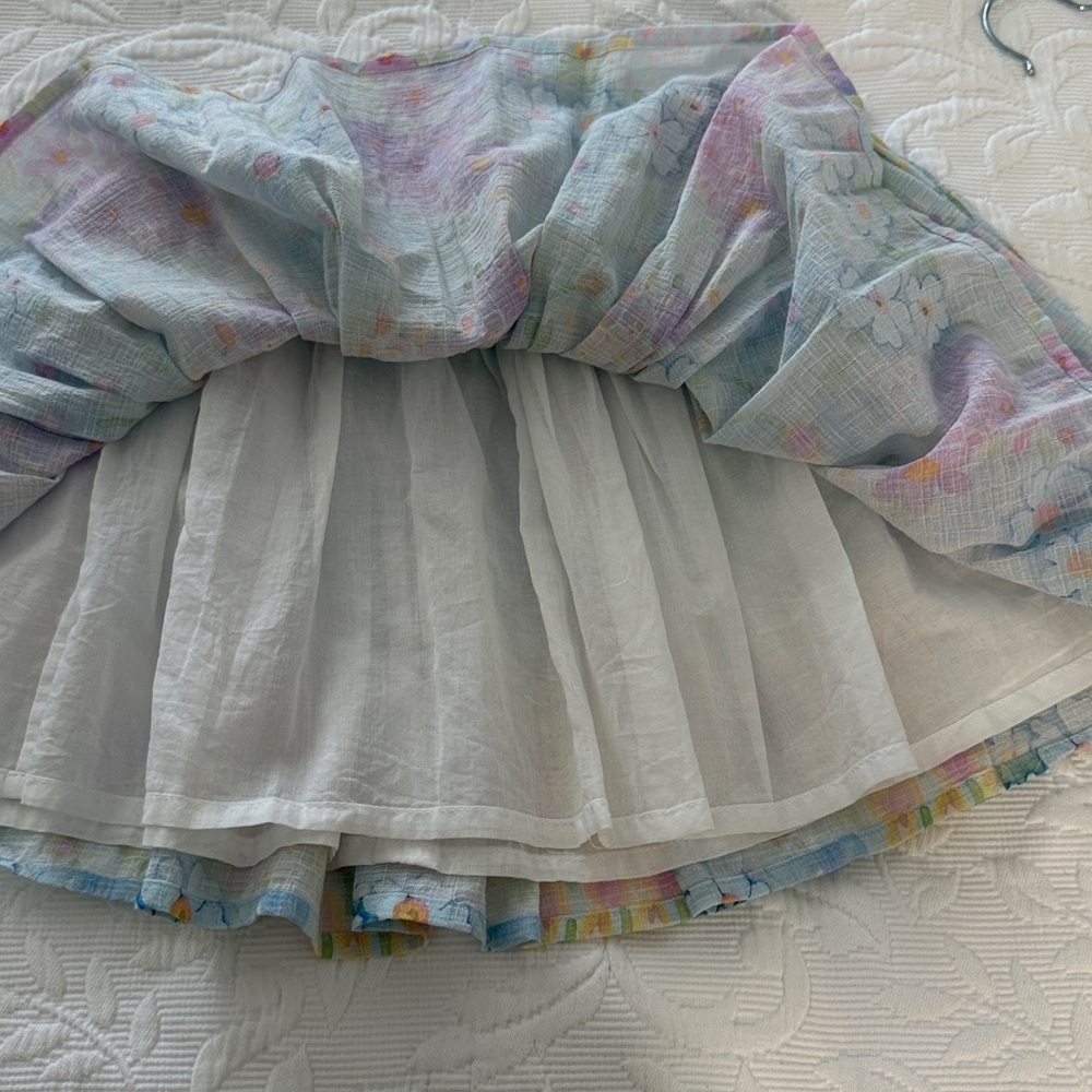 Morley Multicolor Girls Floral Skirt sz 8 - Picture 5 of 11